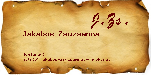 Jakabos Zsuzsanna névjegykártya